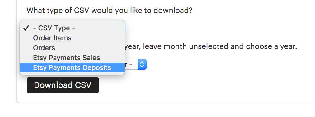 How to download your history of Etsy Payments Deposits