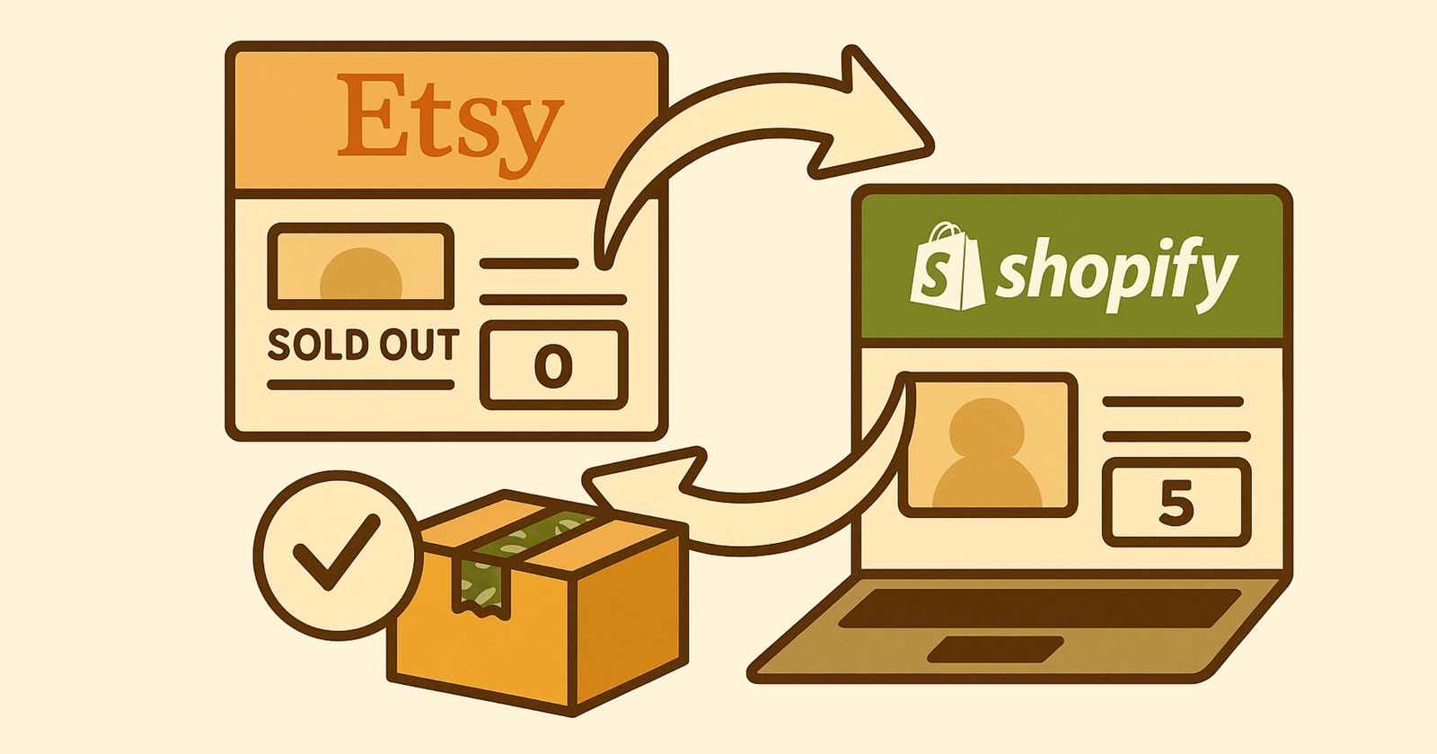 Sync Etsy and Shopify inventory with Craftybase Stock Push