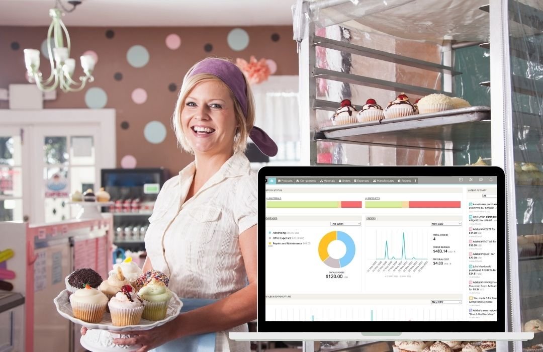 Bakery management software inventory screen